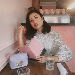 Stylenanda white lace see-through puff sleeve blouse